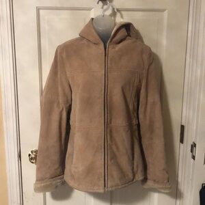 Outbrook Suede Leather and Sherpa Lined Jacket Size Large